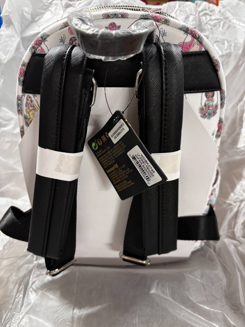 Disney Loungefly Princess AOP Floral Mini Backpack NWT - Picture 4 of 5